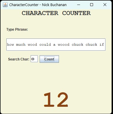 CharacterCounter.java