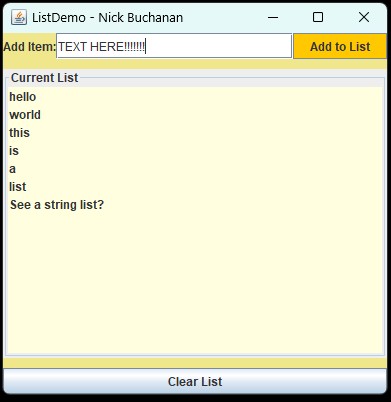 ListDemo.java