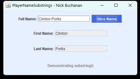 PlayerNameSubstrings.java