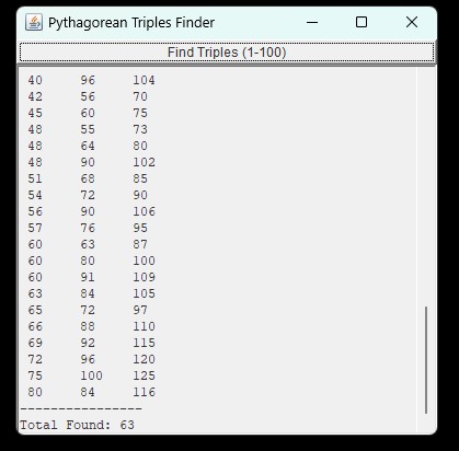 PythagoreanTriples.java
