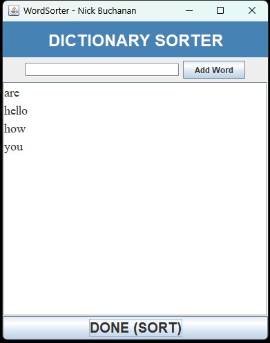 WordSorter.java