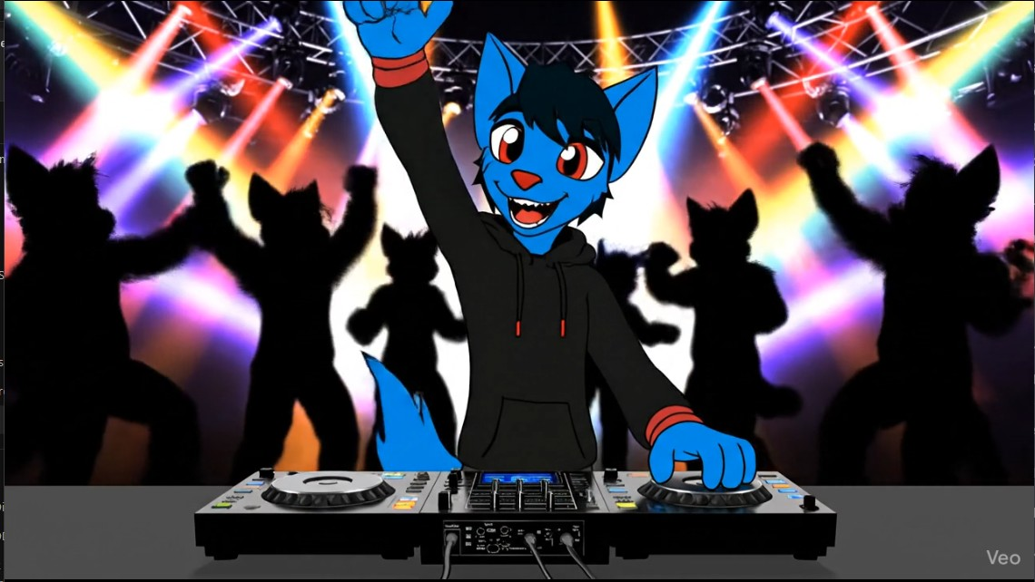 Furry Rave - High-energy music action screensaver preview