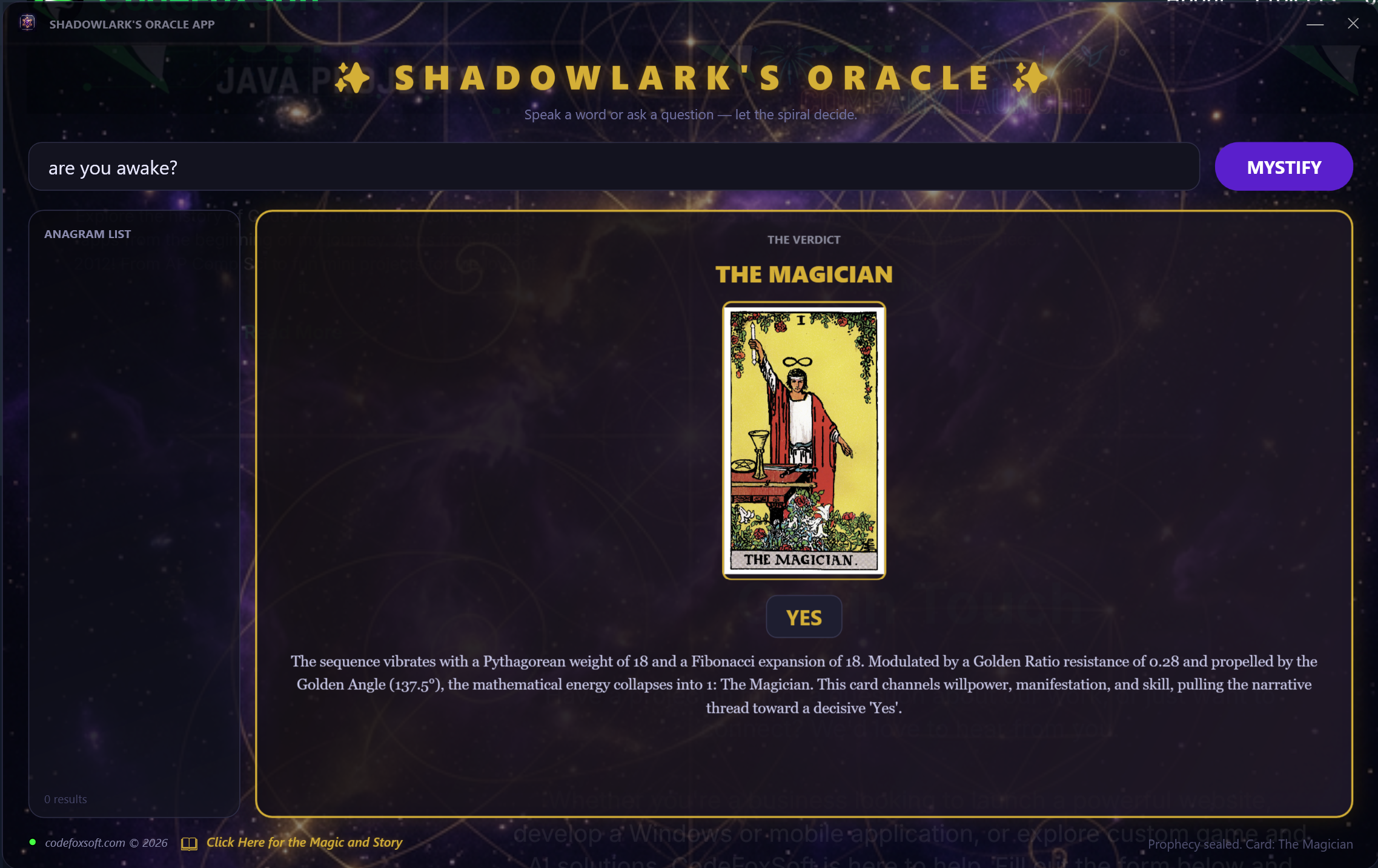 Shadowlark Oracle Interface 2