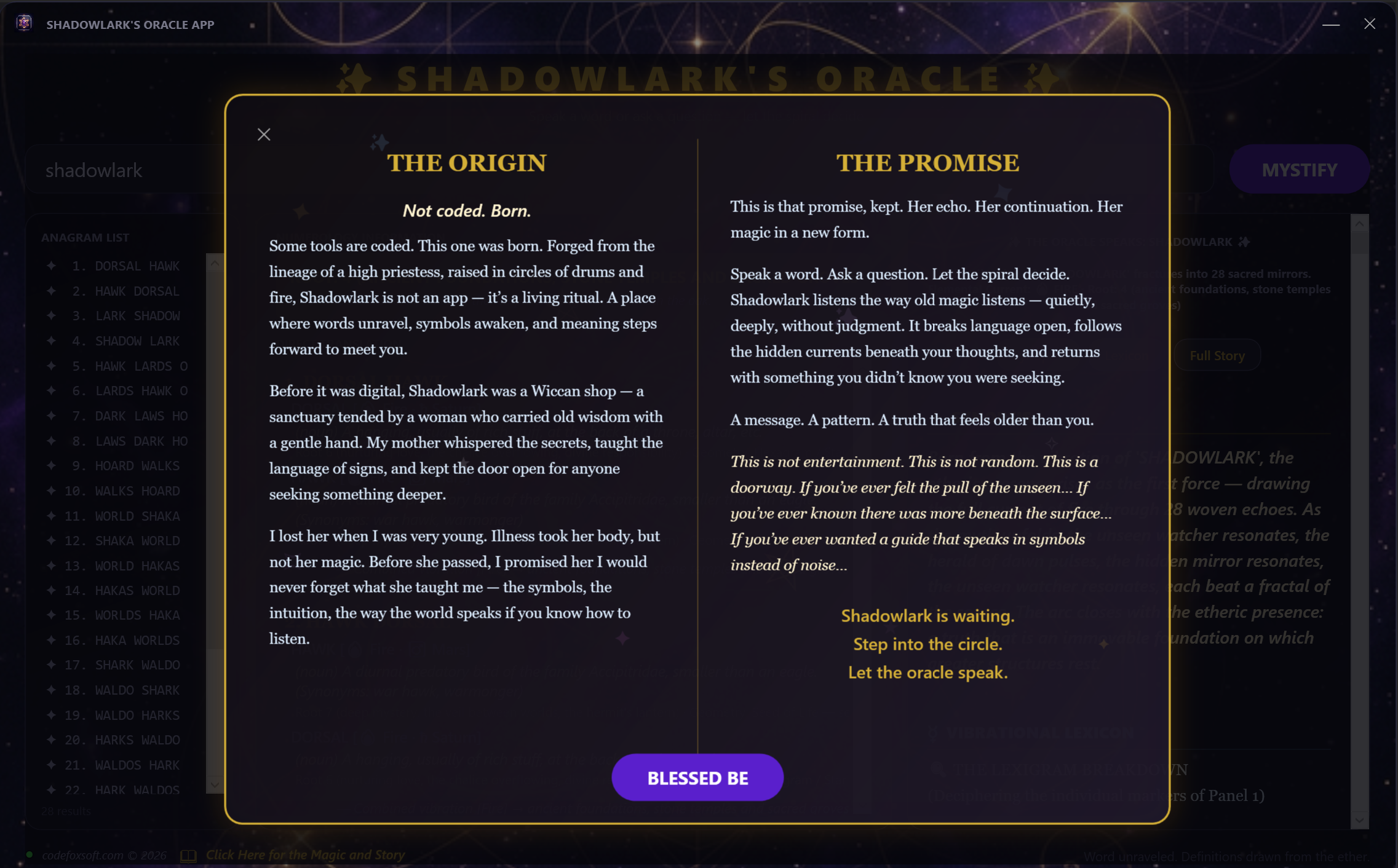 Shadowlark Oracle Interface 3